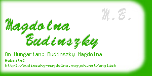 magdolna budinszky business card